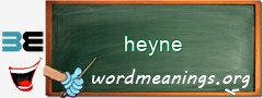 WordMeaning blackboard for heyne